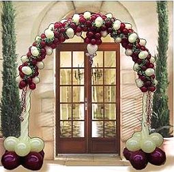 Ballonbogen f�r Hochzeit, Trauung , Silberhochzeit